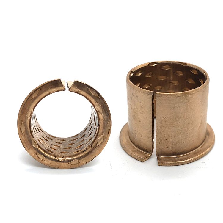 黃銅翻邊無油自潤滑軸承 銅套 導套 復合套 襯套 石墨銅套 自潤滑銅套
