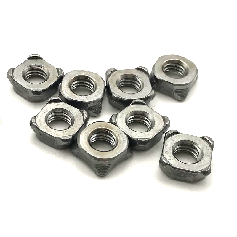 四方焊接螺帽 碳鋼本色四角電焊螺帽 方形臺階電焊螺母