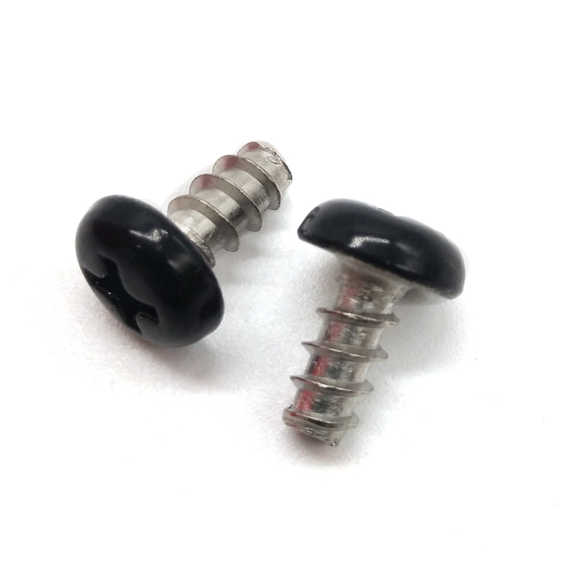 304不銹鋼圓頭十字機(jī)螺釘盤(pán)頭十字槽頭部烤漆螺絲自攻釘M2M3M4M5M6