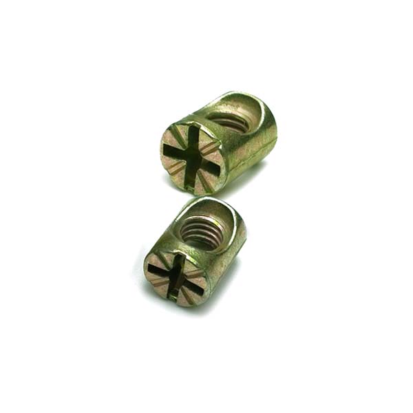 鍍彩鋅空心橫孔螺母錘仔螺母家具錘頭螺母米字錘子螺母M6