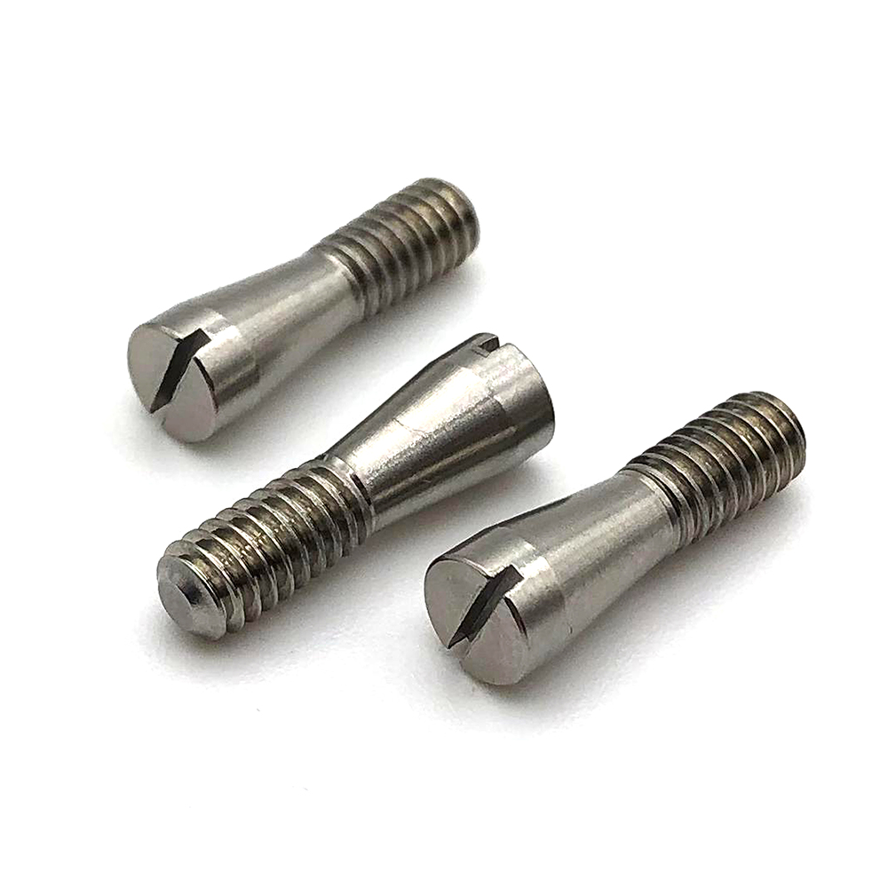 工廠生產不銹鋼螺紋銷304 圓柱銷一字槽外螺紋銷 開口銷 定位銷定制非標件