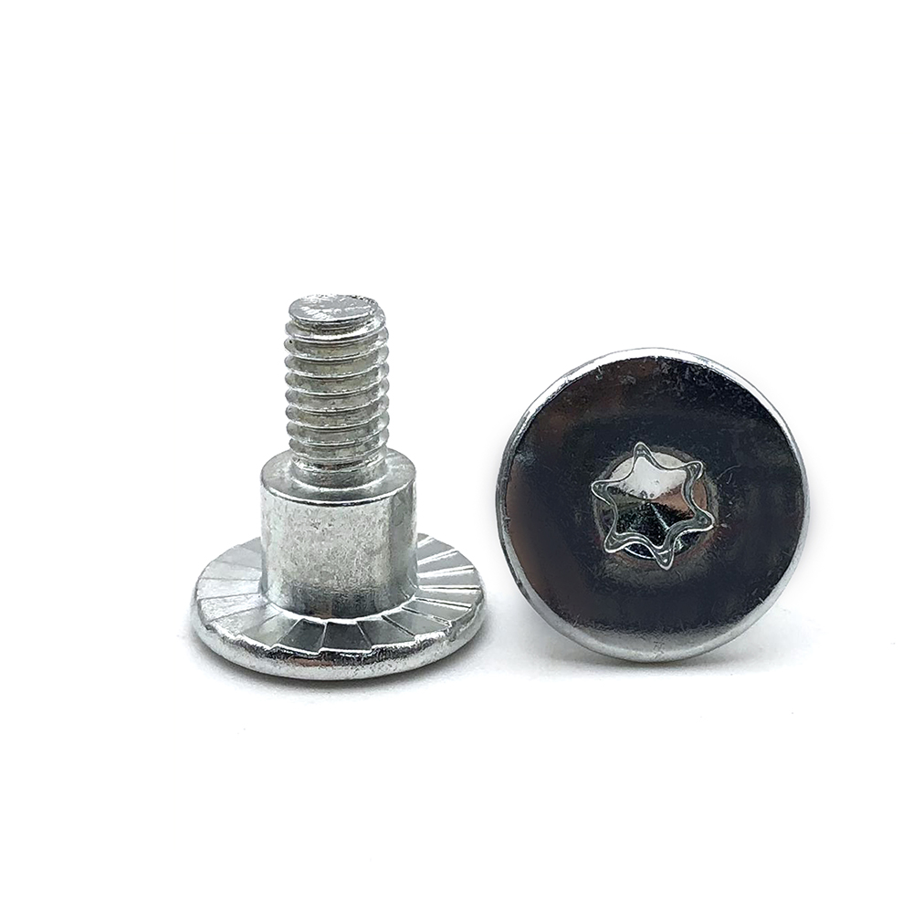 廠家生產(chǎn)梅花螺絲 鍍白鋅臺階螺絲 8.8級防滑螺絲定制非標螺絲