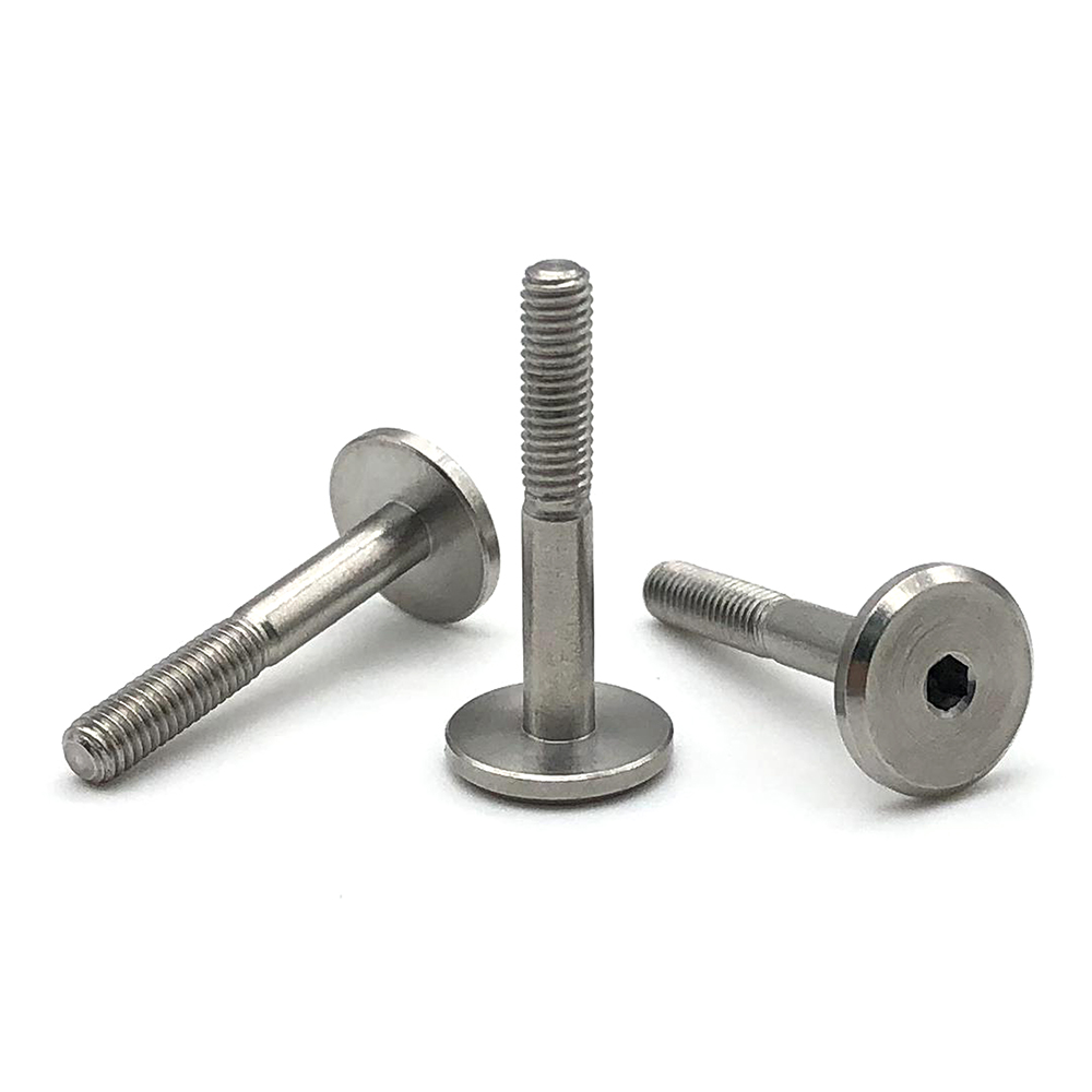 碳鋼鍍鎳平頭倒邊內六角螺絲鍍鎳平頭斜邊內六角螺栓夾板對鎖螺絲