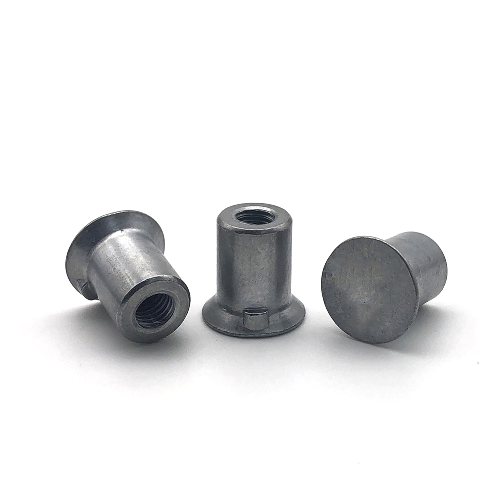 非標T型焊接螺母臺階圓柱螺母法蘭盤圓柱螺母冷鐓鐵板t帽本色螺母